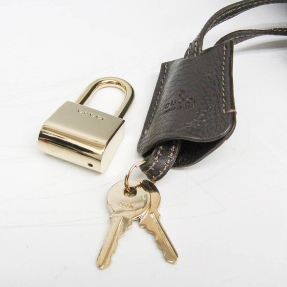 GUCCI Authentic Brown Leather Boston Bag - Picture 10 of 15